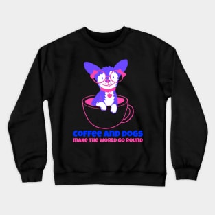 coffee and dogs Crewneck Sweatshirt